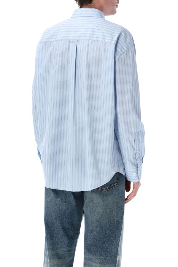 Sunflower New Base Cotton Stripe Shirt - Light Blue Stripes
