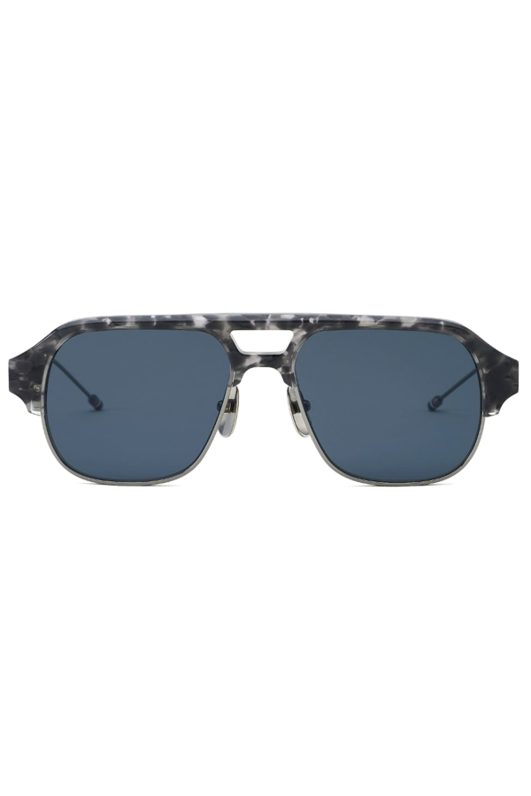 Thom Browne Pilot Sunglasses - Grey/Havana