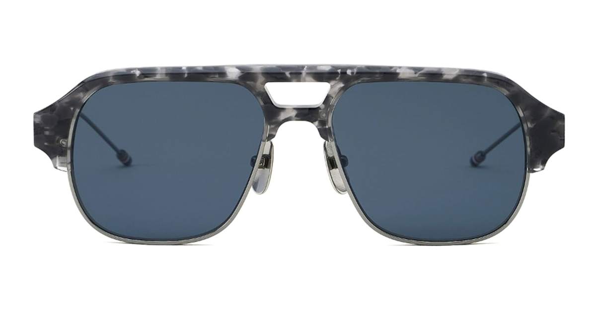 Thom Browne Pilot Sunglasses - Grey/Havana - Image 1 of 3
