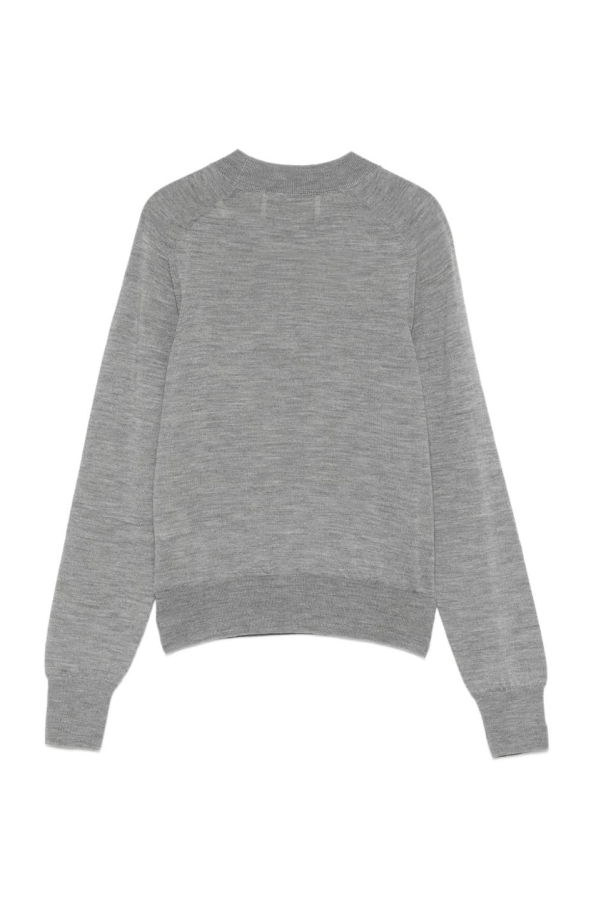 Ami Alexandre Mattiussi Ami De Coeur Wool Sweater - Gray