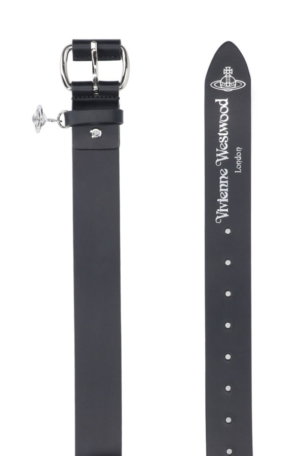 Vivienne Westwood New Wide Alex Charm Belt - Black