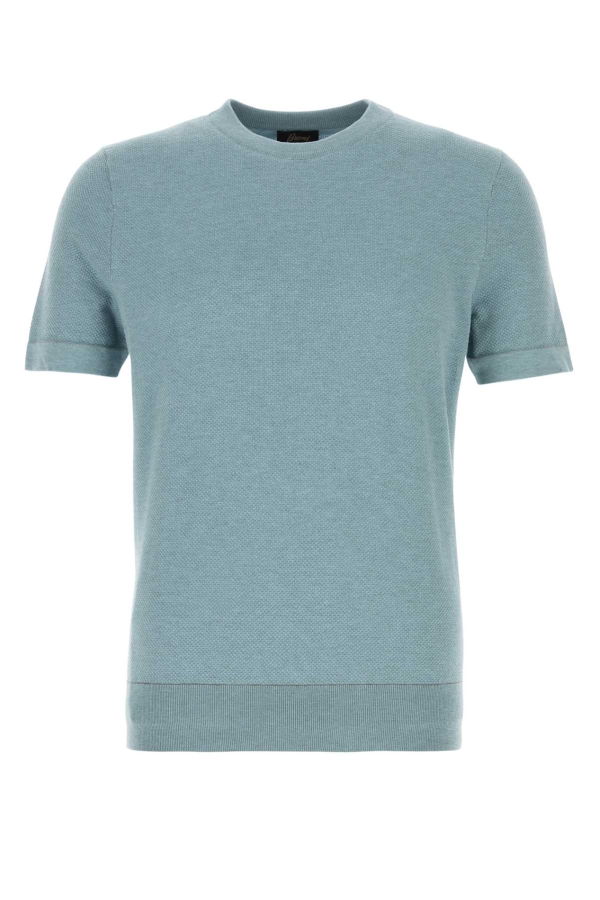 Brioni Cotton T-Shirt - Light Blue