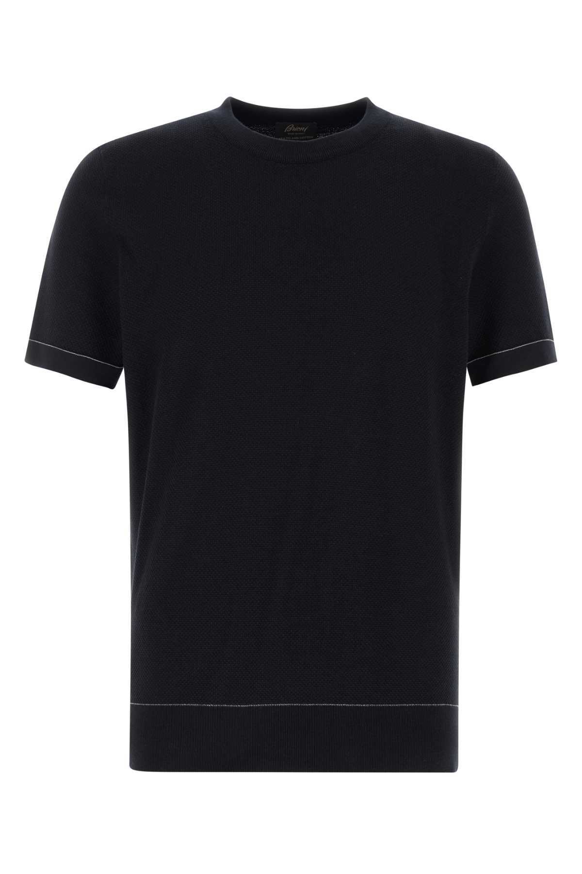Brioni Cotton T-Shirt - Black - Image 1 of 2