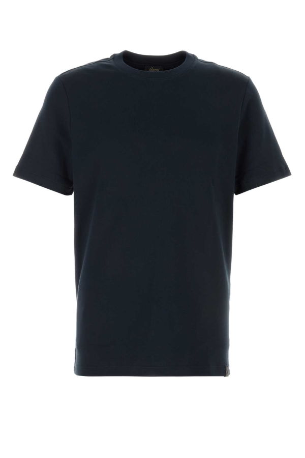 Brioni Midnight Blue Cotton T-Shirt - Midnight Blue