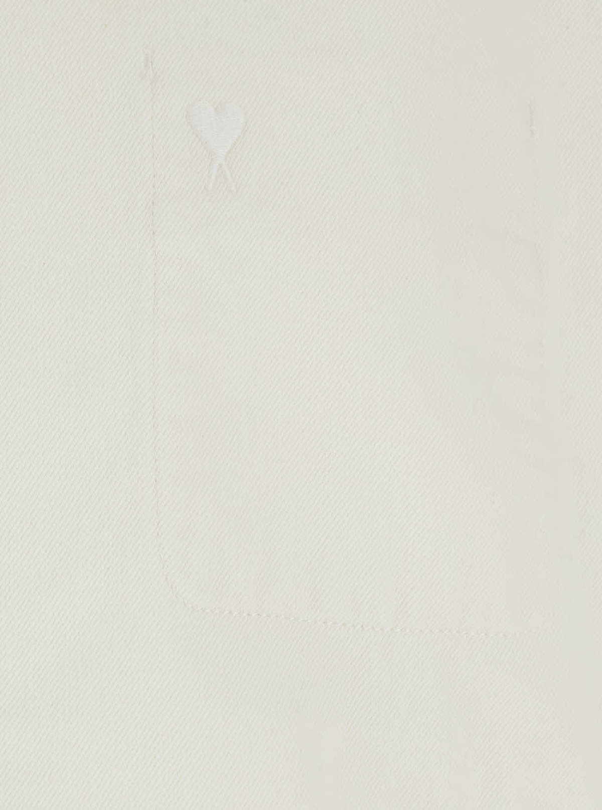 Ami Alexandre Mattiussi Tonal Ami De Coeur Zipped Jacket - White - Image 3 of 3