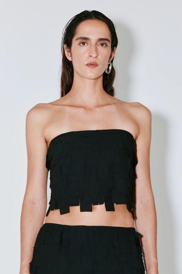 Facon Jacmin Tobi Fringe Bustier Top