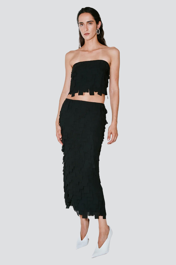 Facon Jacmin Tobi Fringe Bustier Top