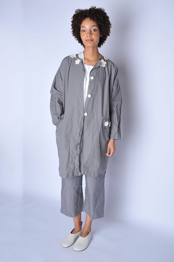 SCHA Grey Flowers Coat