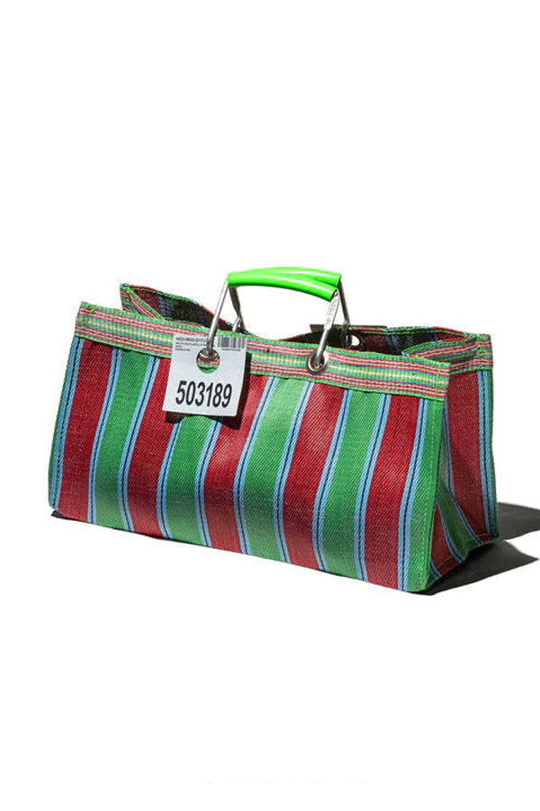 Puebco Mini Striped Tote - Green/Red