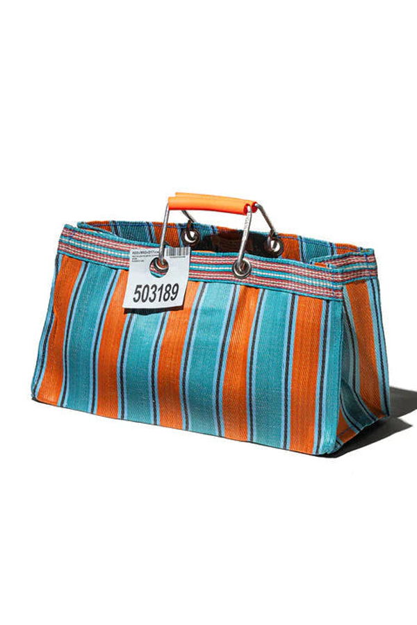 Puebco Mini Striped Tote Bag - Orange/Blue