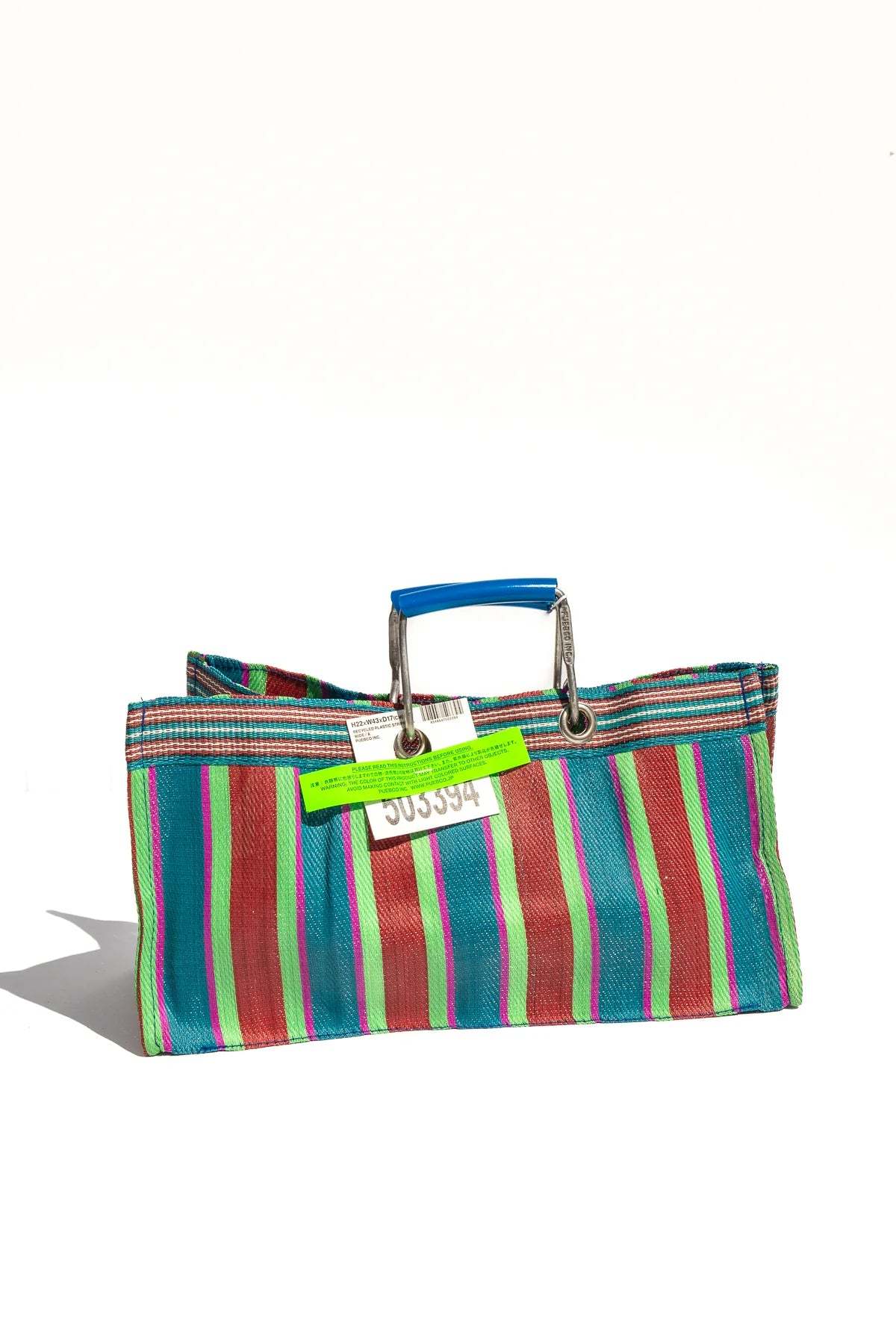 Puebco Mini Striped Tote Bag - Red x Blue - Image 1 of 1