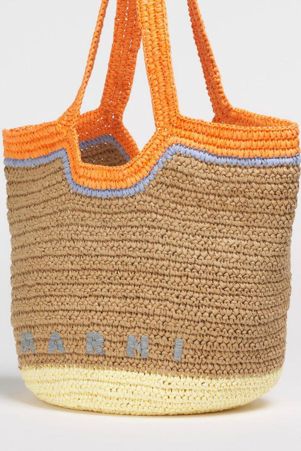 Marni Paper Raffia Seaside Hobo Bag