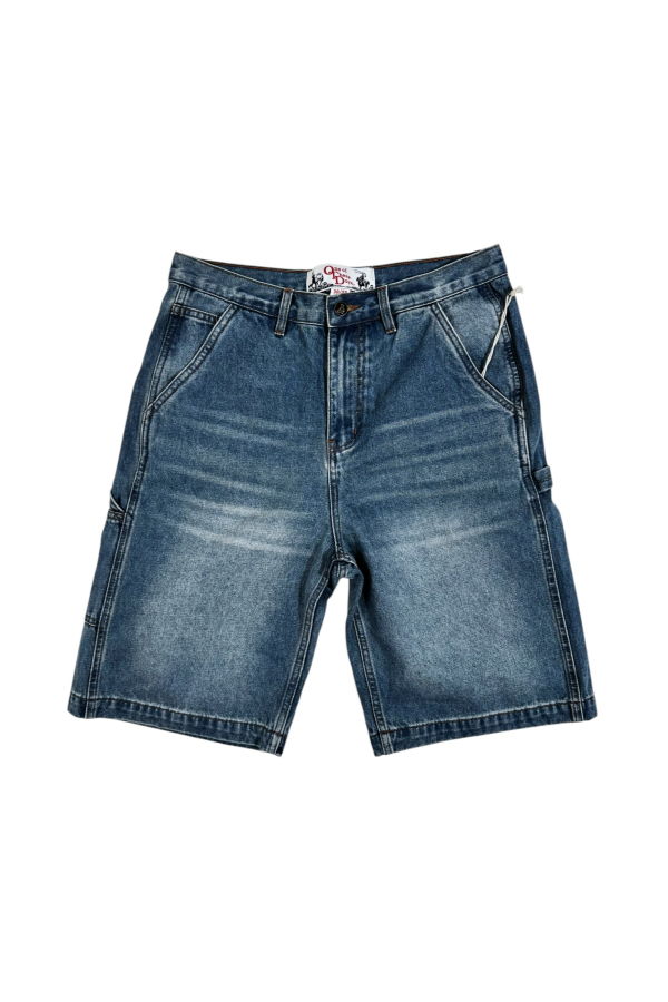 One Of These Days Light Wash Denim Painter Short