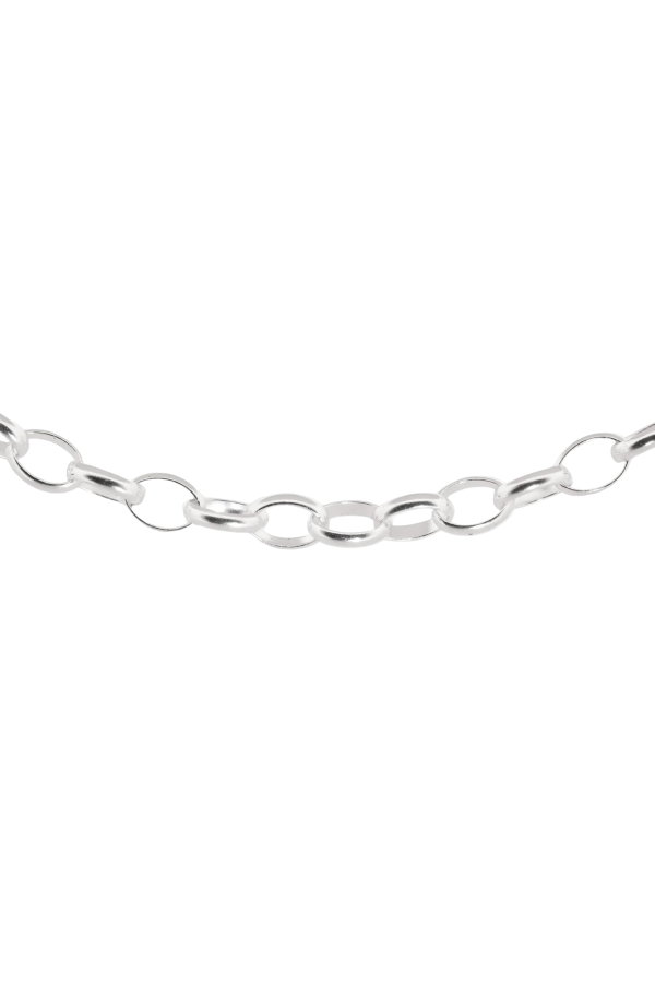 SUE THE BOY Rollo Oval Chain Necklace - Silver
