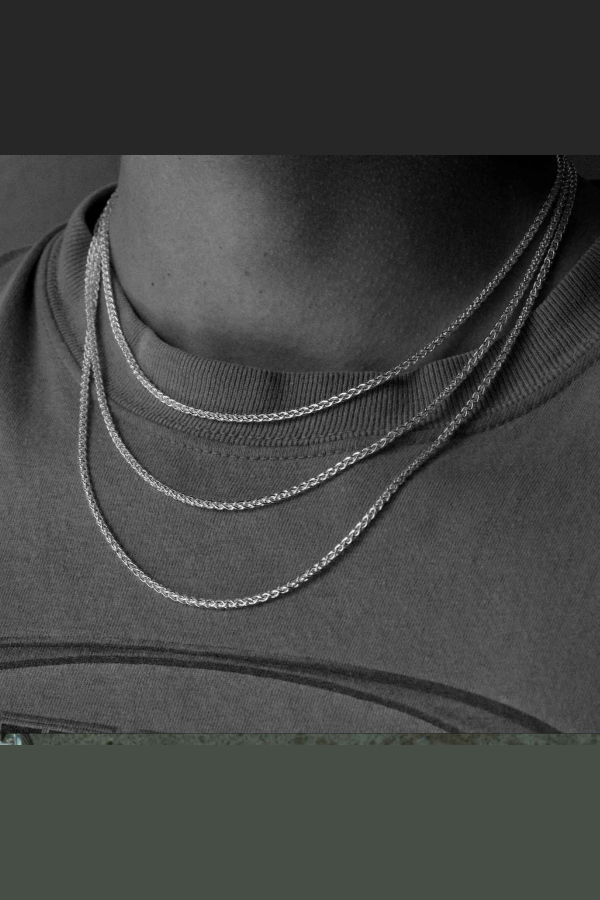 SUE THE BOY Spike Chain Necklace - Silver
