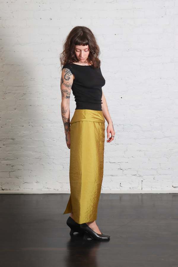 Tibi Chassis Hoop Pencil Skirt - Black