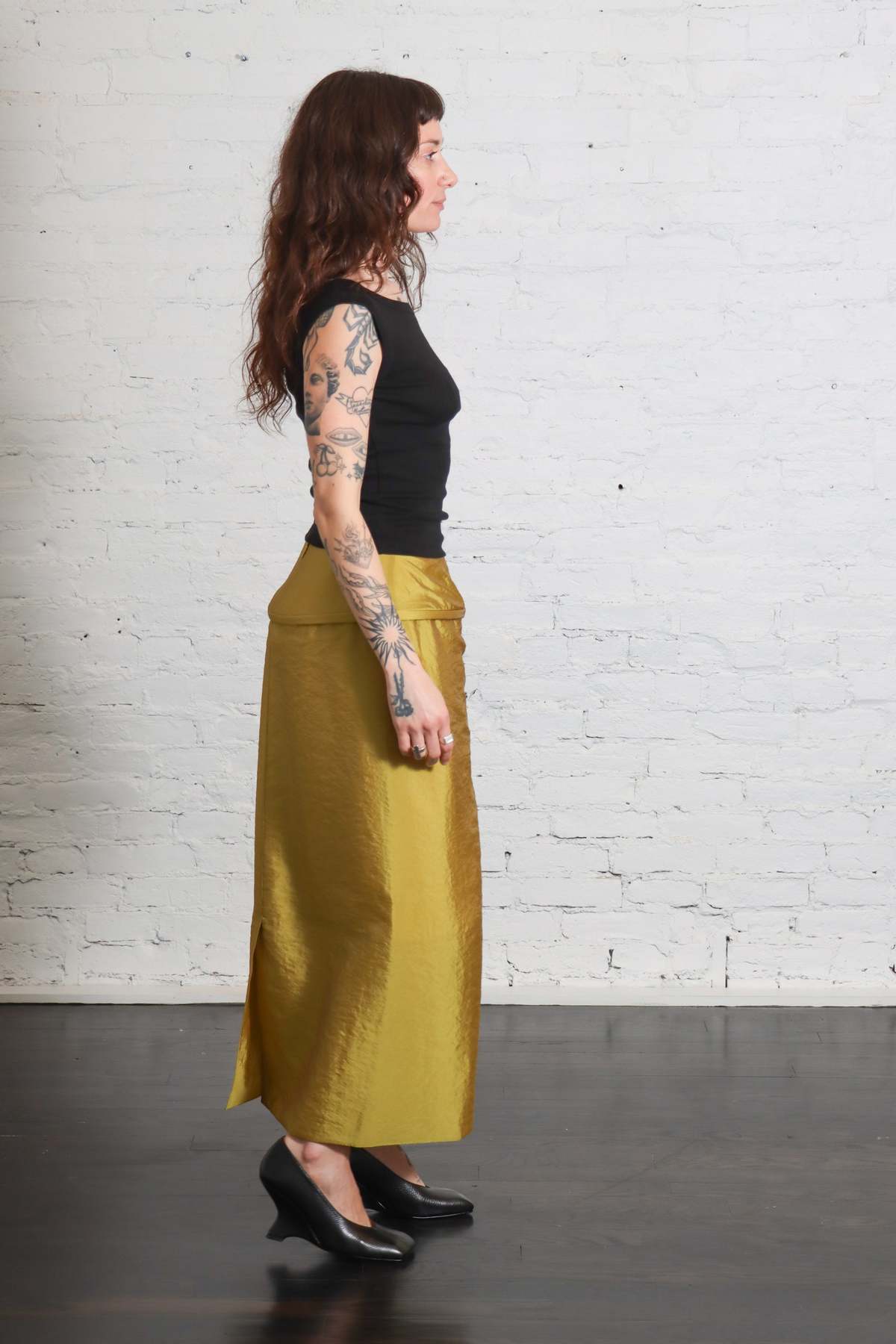 Tibi Chassis Hoop Pencil Skirt - Black - Image 6 of 10