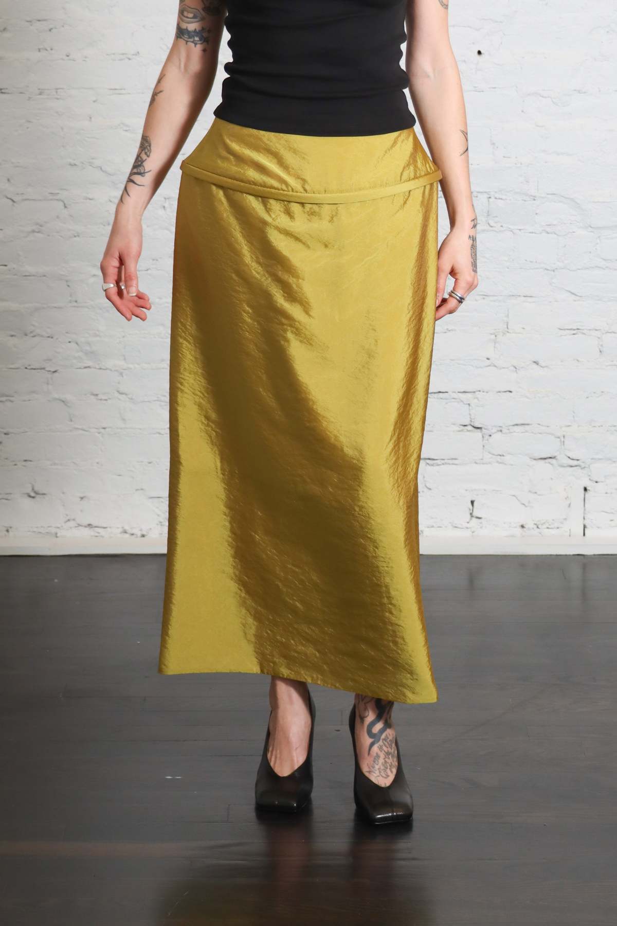 Tibi Chassis Hoop Pencil Skirt - Black - Image 9 of 10