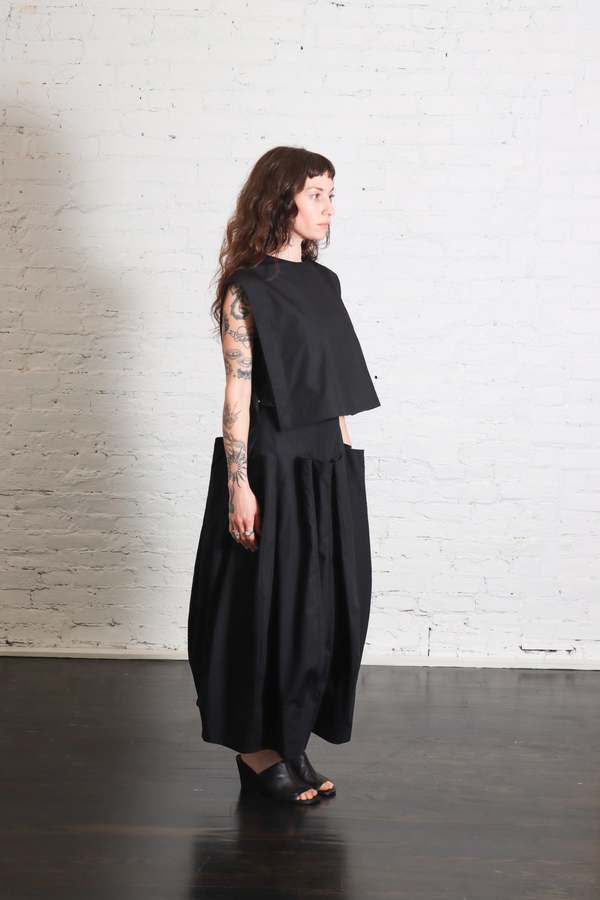 Tibi Compact Eco Poplin Cropped Square Top