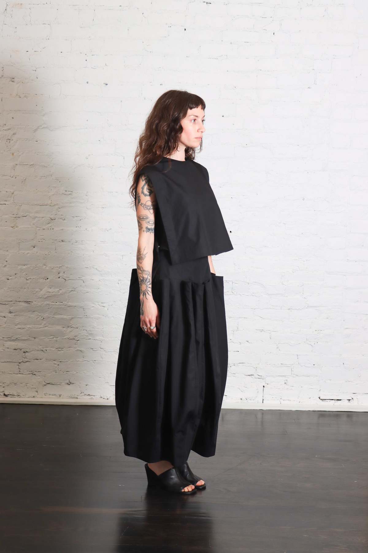 Tibi Compact Eco Poplin Cropped Square Top - Image 7 of 8