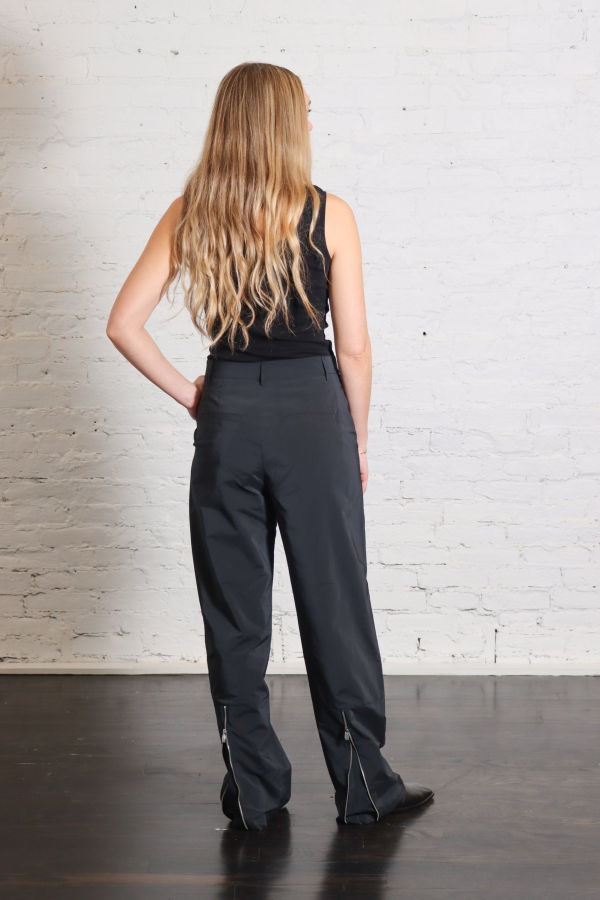 Tibi Nylon Zipper Trousers