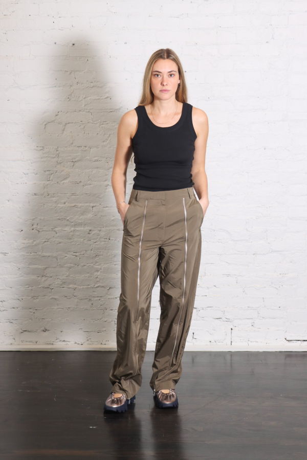 Tibi Nylon Zipper Trouser