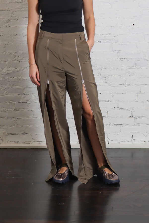 Tibi Nylon Zipper Trouser