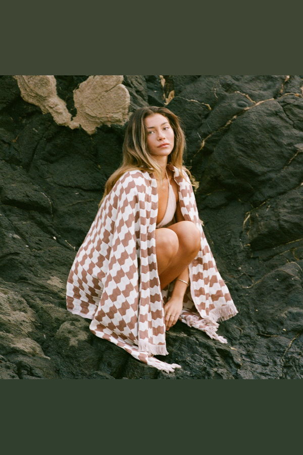Slowtide Checker Driftweave Turkish Towel