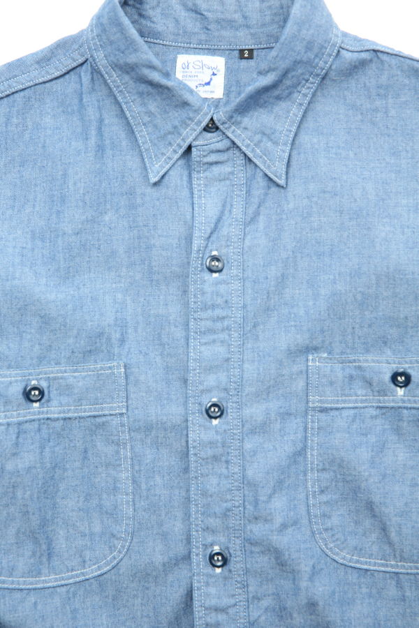 orSlow Relax Fit Chambray Work Shirt - Chambray