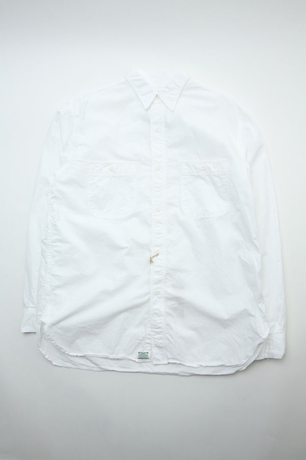 orSlow Relax Fit Chambray Work Shirt - White