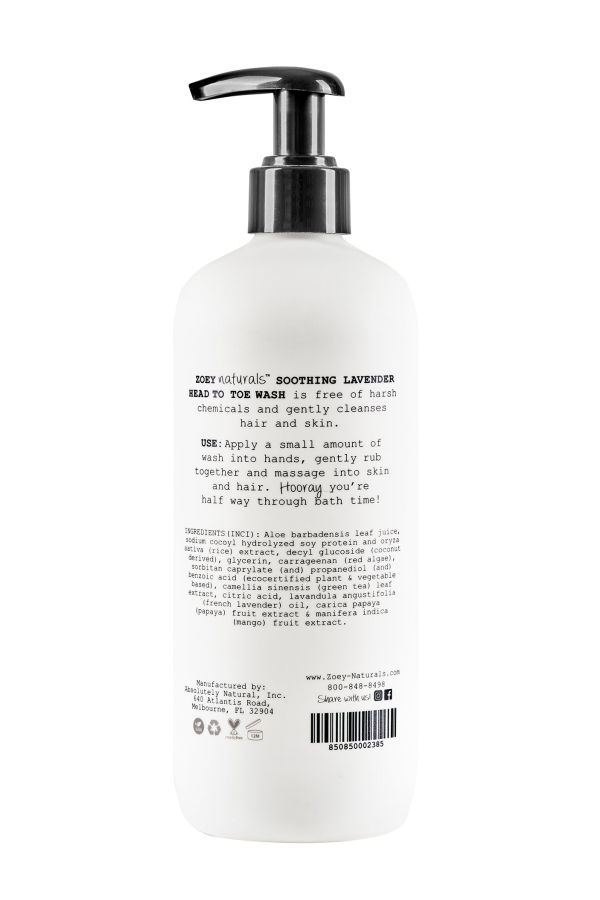 Kids Zoey Naturals Soothing Lavender Head To Toe Wash