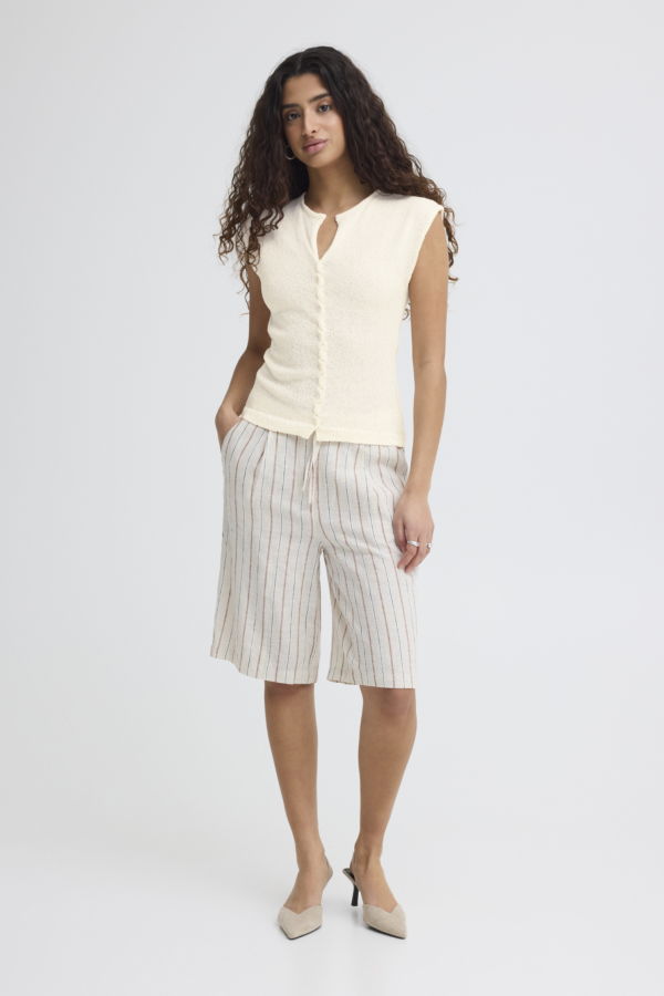 Ichi Blonds Button Knit Tank Top