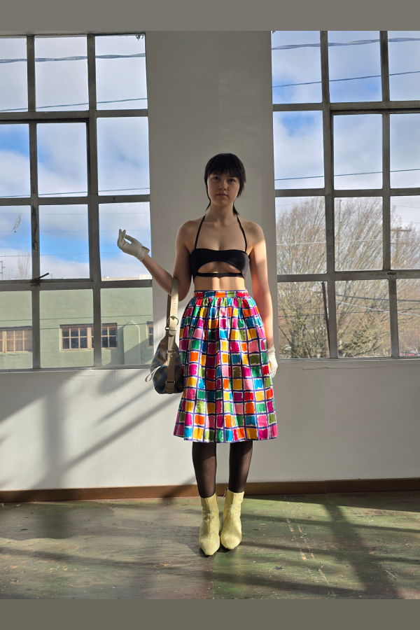 Vintage Givenchy Colorful Print Skirt