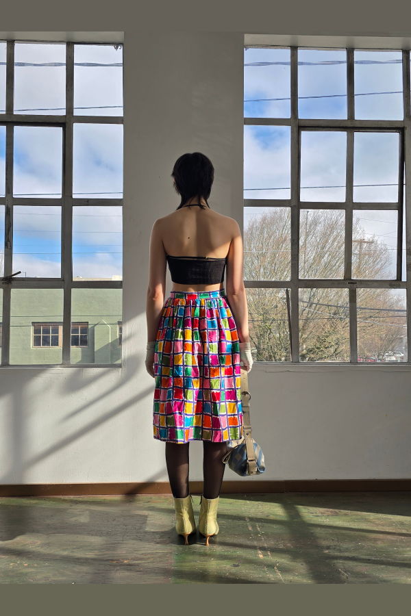 Vintage Givenchy Colorful Print Skirt