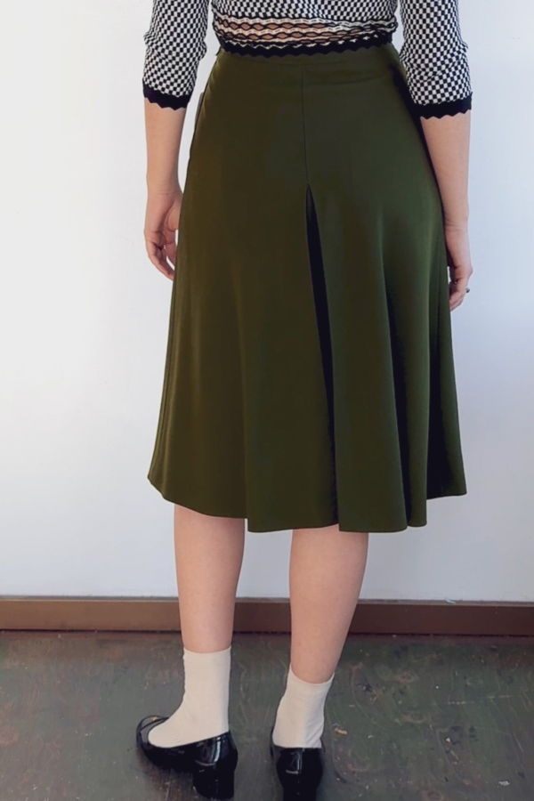 Vintage Olive Wool Cacharel Skirt