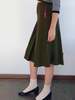 Vintage Olive Wool Cacharel Skirt - Thumbnail 4