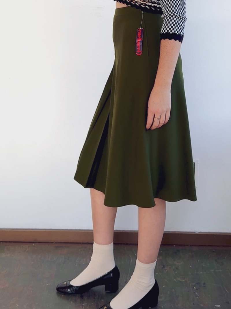Vintage Olive Wool Cacharel Skirt