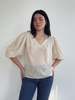 Vintage Roberto Cavalli Silk Balloon Sleeve Top - Cream - Thumbnail 1