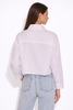 The Tile Club Gansett Poplin Crop Shirt - White - Thumbnail 3