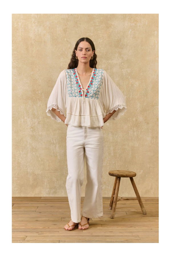 Louise Misha Emila Blouse - Cream