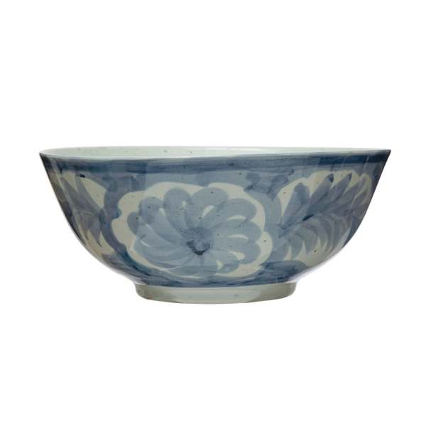 Creative Co-Op Large Hand-Painted Stoneware Bowl Creative Co-Op Large Hand-Painted Stoneware Bowl