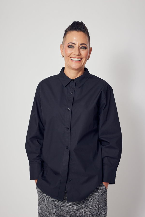 Lindsay Nicholas New York Marcia Oversized Shirt - Black