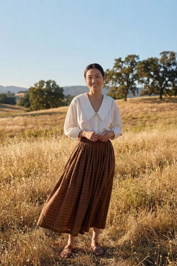 World of Crow Pull On Skirt - ANTIQUE BROWN