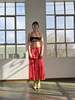 Vintage Diane von Furstenburg Sour Cherry Silk Skirt - Thumbnail 2