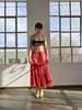 Vintage Diane von Furstenburg Sour Cherry Silk Skirt - Thumbnail 3