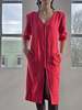 Vintage Saint Laurent Rive Gauche Raspberry Linen Dress - Dress - Thumbnail 2