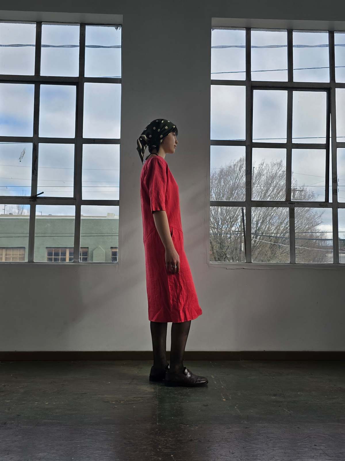 Vintage Saint Laurent Rive Gauche Raspberry Linen Dress - Dress - Image 3 of 5