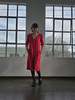 Vintage Saint Laurent Rive Gauche Raspberry Linen Dress - Dress - Thumbnail 4