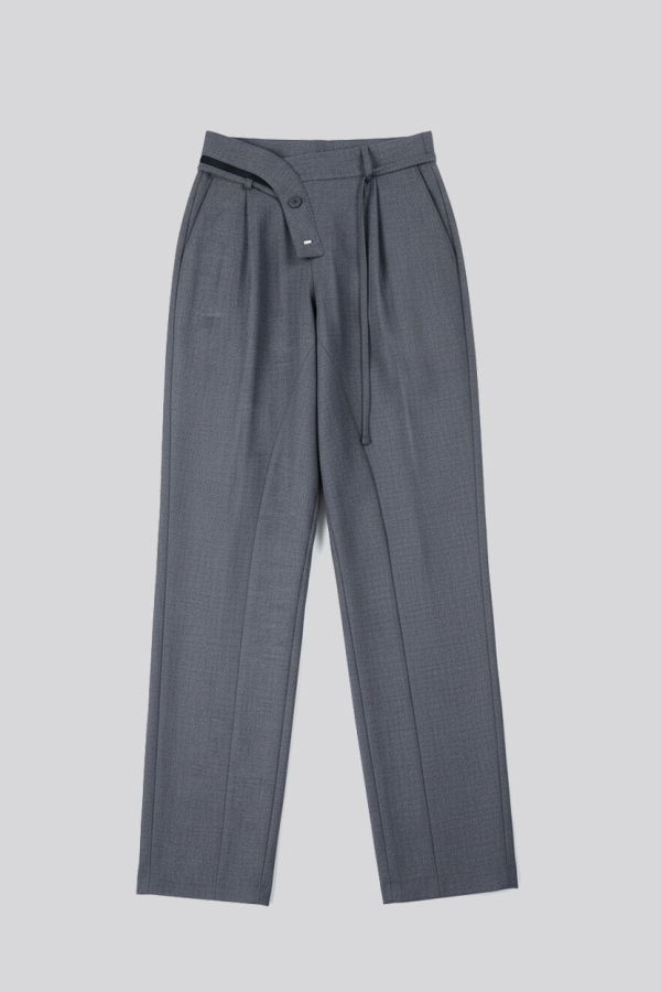 Ottolinger Grey Strapped Baggy Suit Pants
