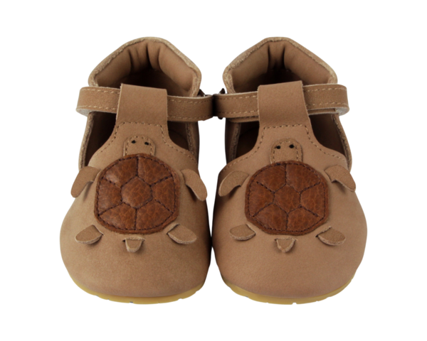 Donsje Zizu Turtle Baby Shoes - Truffle Nubuck Donsje Zizu Turtle Baby Shoes - Truffle Nubuck